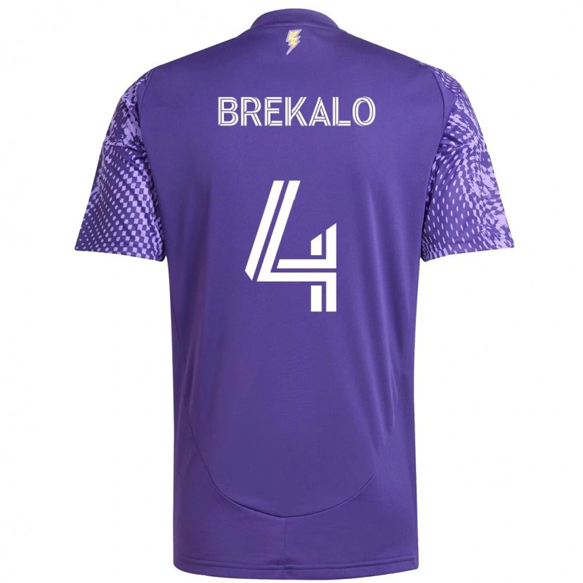 Danxen Women David Brekalo #4 Purple White Home Jersey 2025/26 T-Shirt