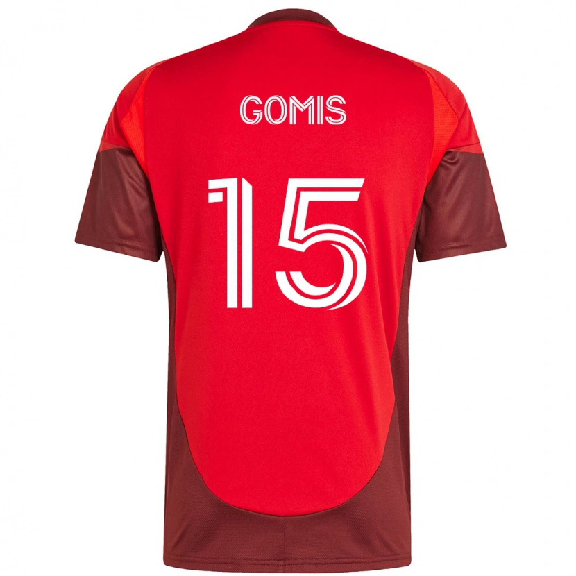 Danxen Women Nicksoen Gomis #15 Red White Home Jersey 2025/26 T-Shirt