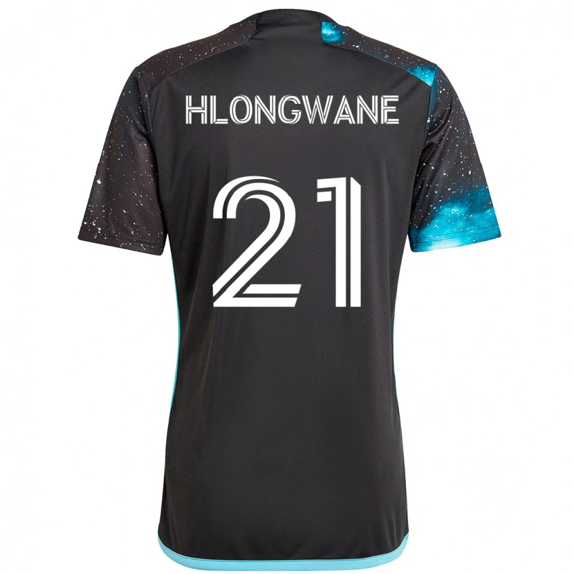 Danxen Women Bongokuhle Hlongwane #21 Black Blue Home Jersey 2025/26 T-Shirt