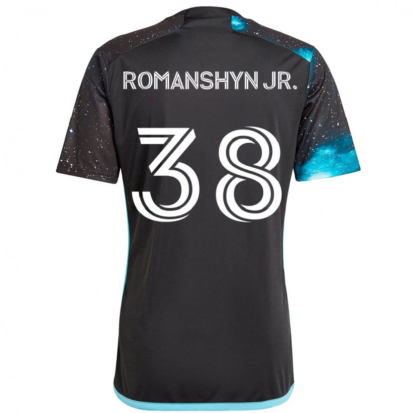 Danxen Women Kage Romanshyn Jr. #38 Black Blue Home Jersey 2025/26 T-Shirt