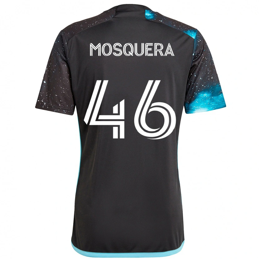 Danxen Women Juan Camilo Mosquera #46 Black Blue Home Jersey 2025/26 T-Shirt