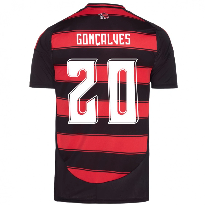Danxen Women Matheus Gonçalves #20 Red Black Home Jersey 2025/26 T-Shirt