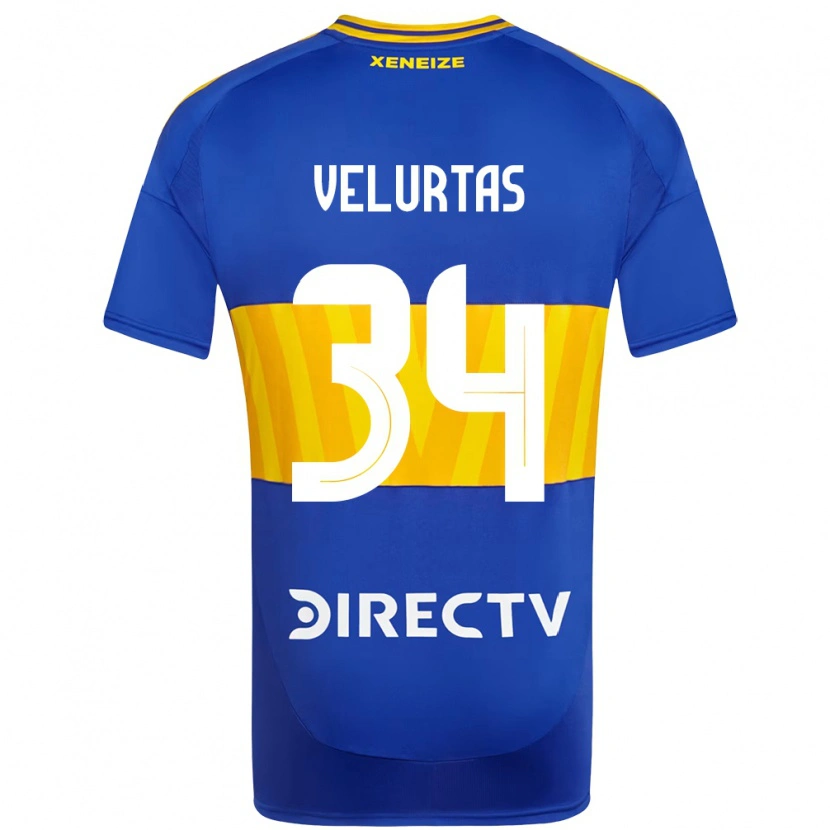 Danxen Women Pedro Velurtas #34 Royal Blue Yellow Home Jersey 2025/26 T-Shirt