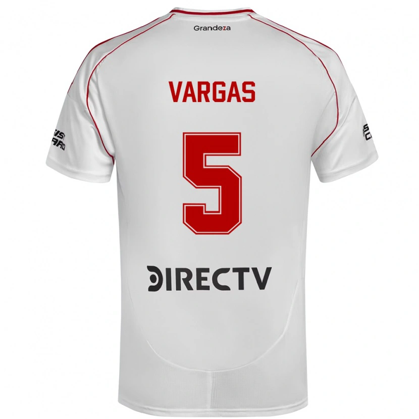 Danxen Women Agustina Vargas #5 White Red Home Jersey 2025/26 T-Shirt