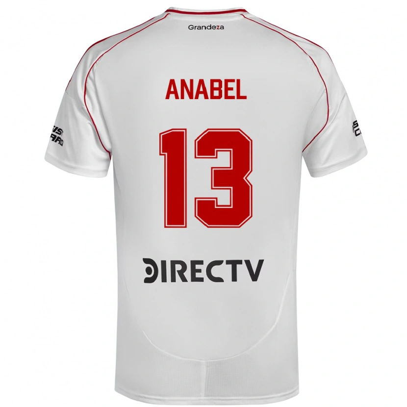 Danxen Women Giuliana Anabel González Ranzuglia #13 White Red Home Jersey 2025/26 T-Shirt