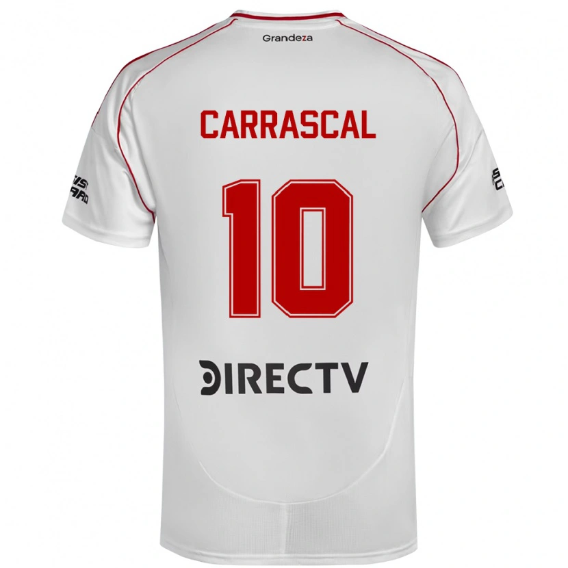 Danxen Women Jorge Carrascal #10 White Red Home Jersey 2025/26 T-Shirt