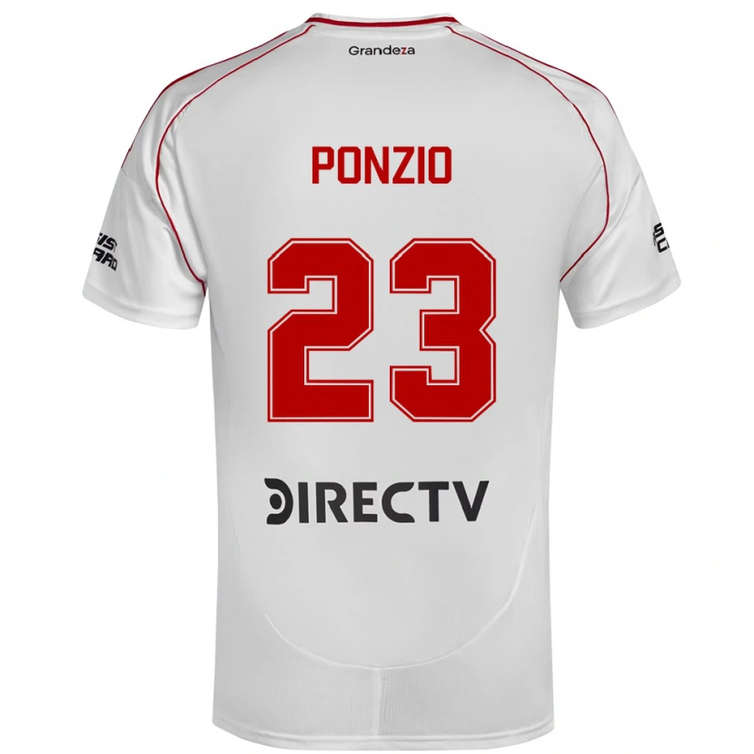 Danxen Women Leonardo Ponzio #23 White Red Home Jersey 2025/26 T-Shirt