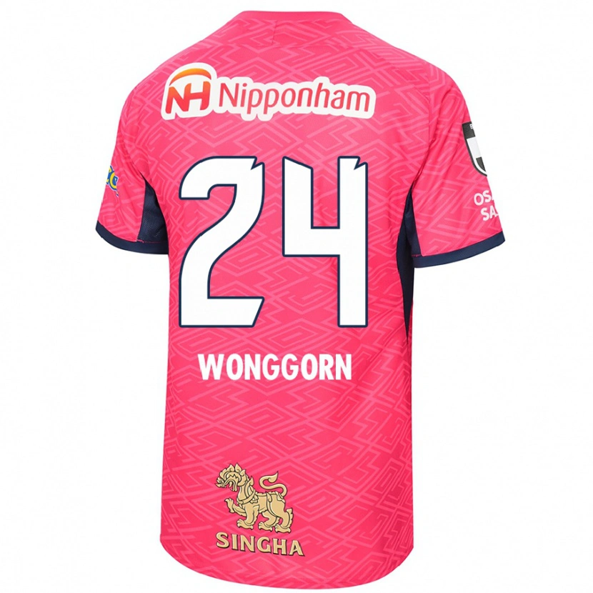Danxen Women Jaroensak Wonggorn #24 Sakura Pink White Home Jersey 2025/26 T-Shirt