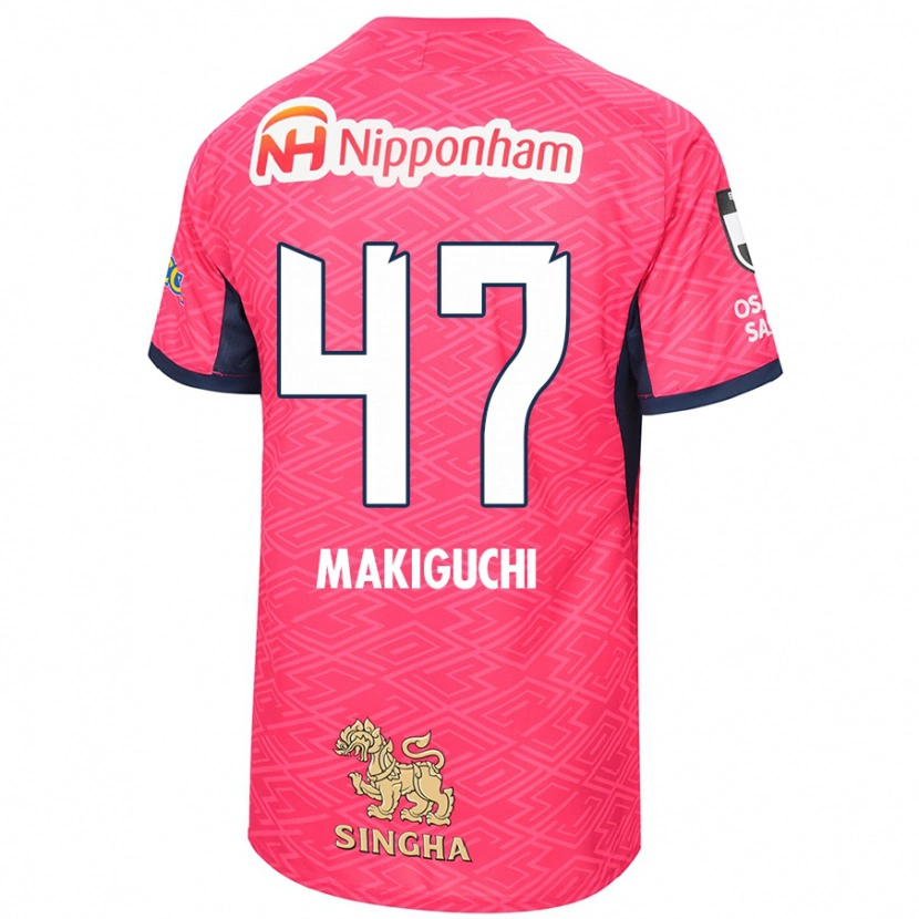 Danxen Women Kazuma Makiguchi #47 Sakura Pink White Home Jersey 2025/26 T-Shirt