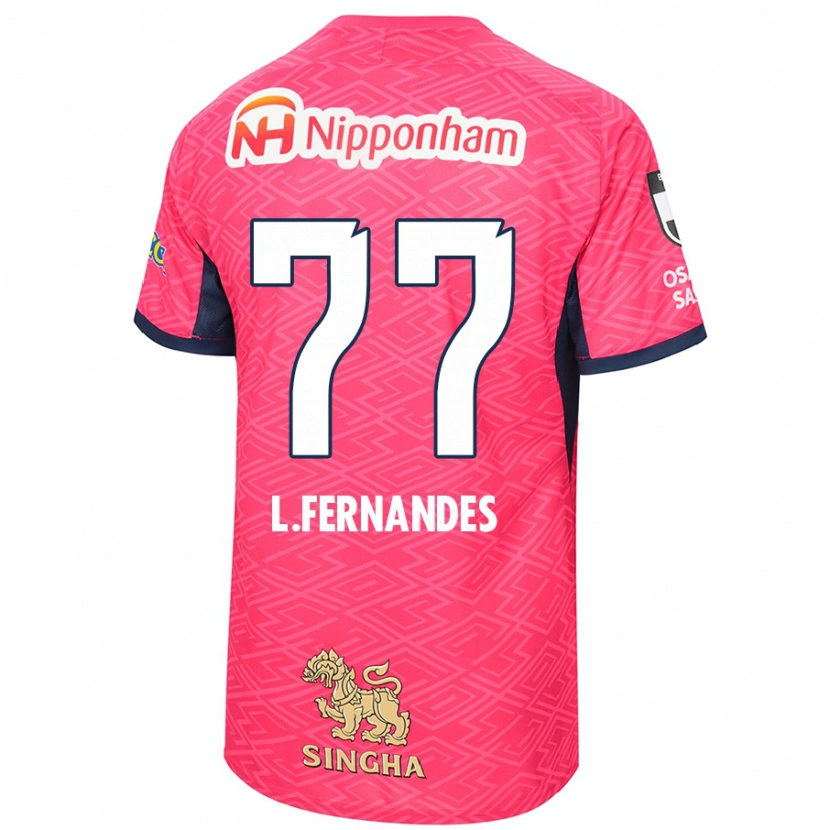 Danxen Women Lucas Fernandes #77 Sakura Pink White Home Jersey 2025/26 T-Shirt