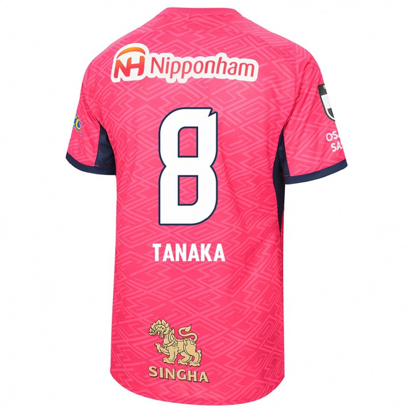 Danxen Women Tomoko Tanaka #8 Sakura Pink White Home Jersey 2025/26 T-Shirt