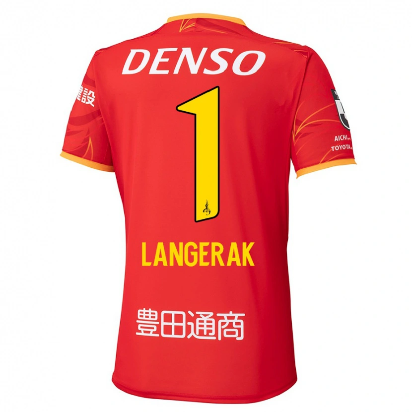 Danxen Women Mitchell Langerak #1 Red Yellow Home Jersey 2025/26 T-Shirt