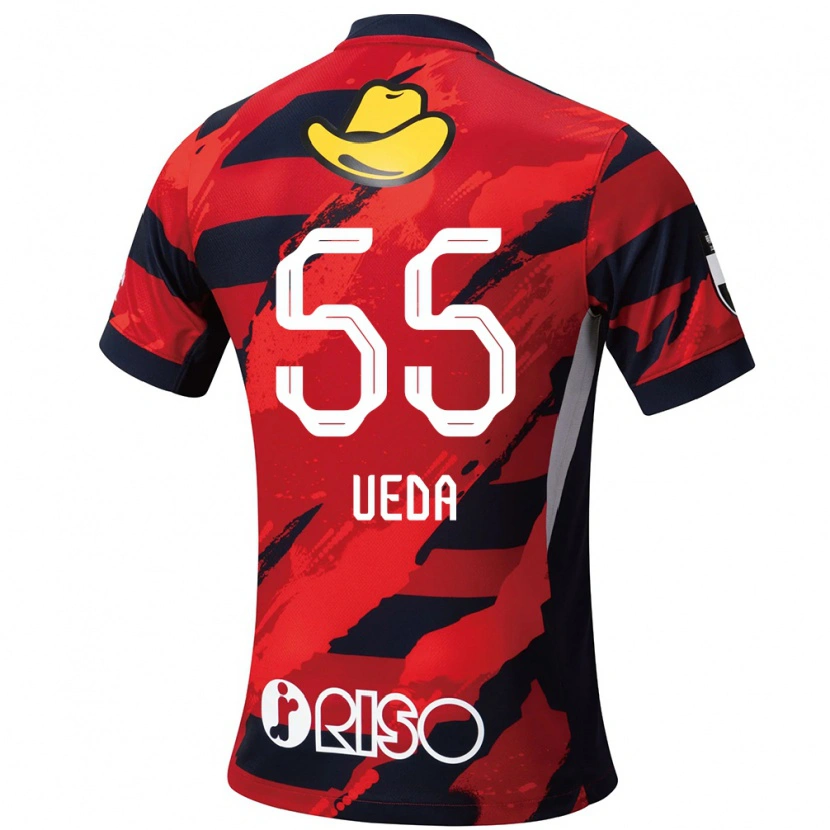 Danxen Women Naomichi Ueda #55 Red Black Home Jersey 2025/26 T-Shirt