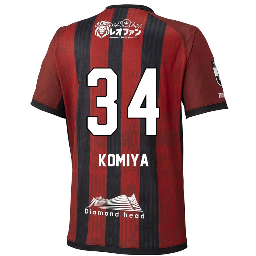 Danxen Women Masaki Komiya #34 Red Black Home Jersey 2025/26 T-Shirt