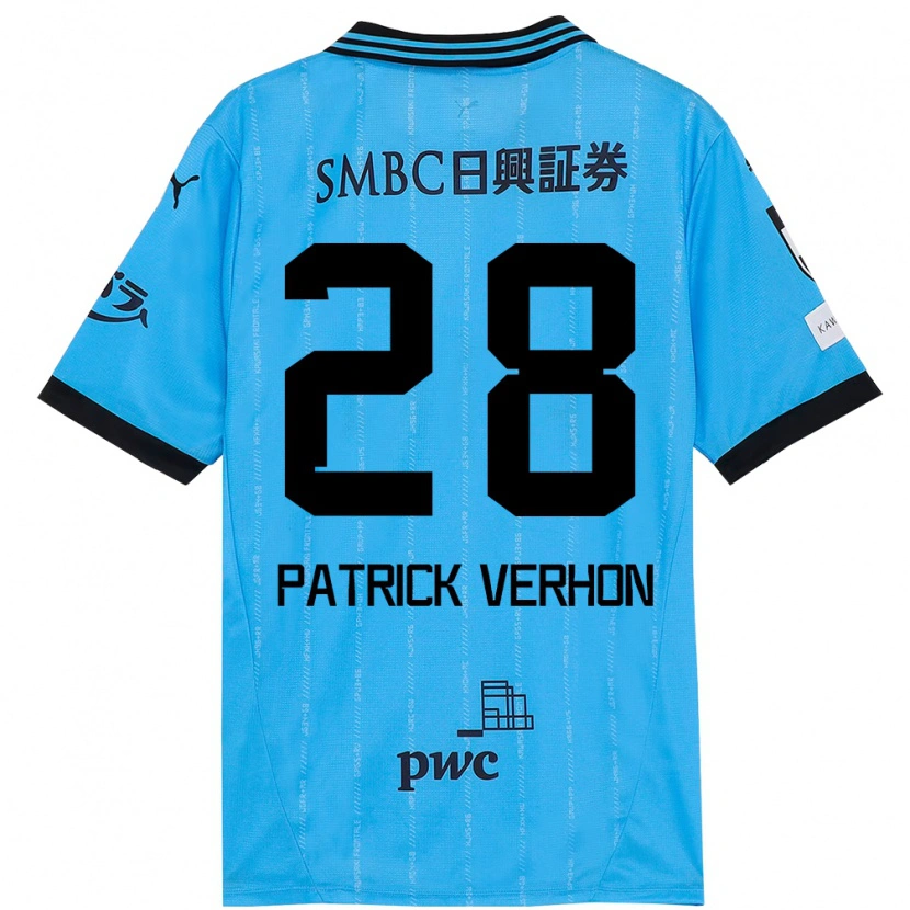 Danxen Women Patrick Verhon #28 Sky Blue Black Home Jersey 2025/26 T-Shirt