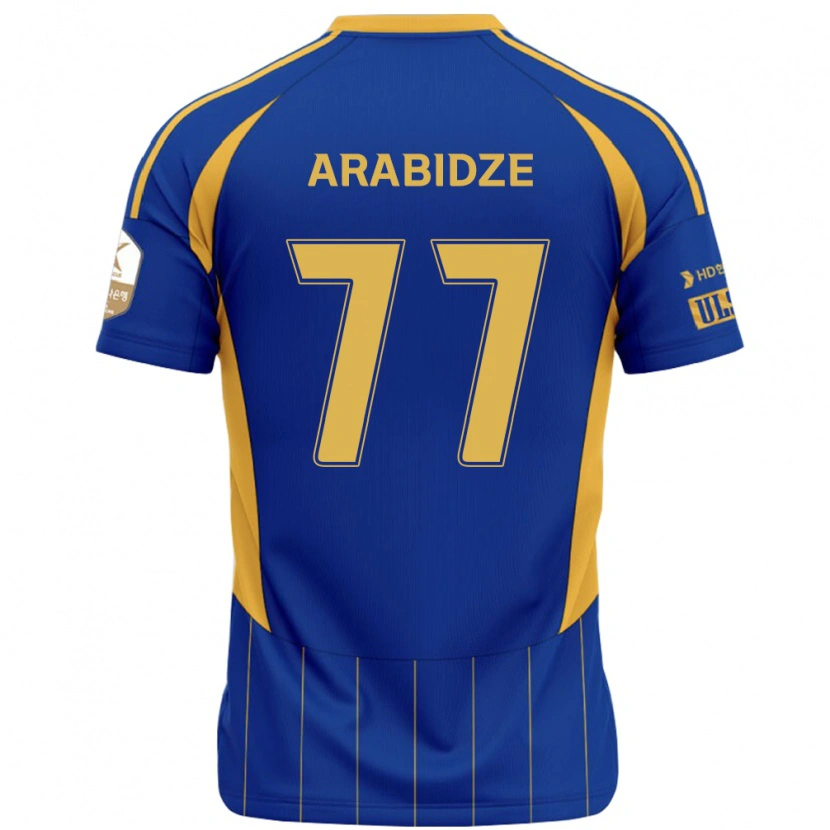 Danxen Women Giorgi Arabidze #77 Royal Blue Yellow Home Jersey 2025/26 T-Shirt