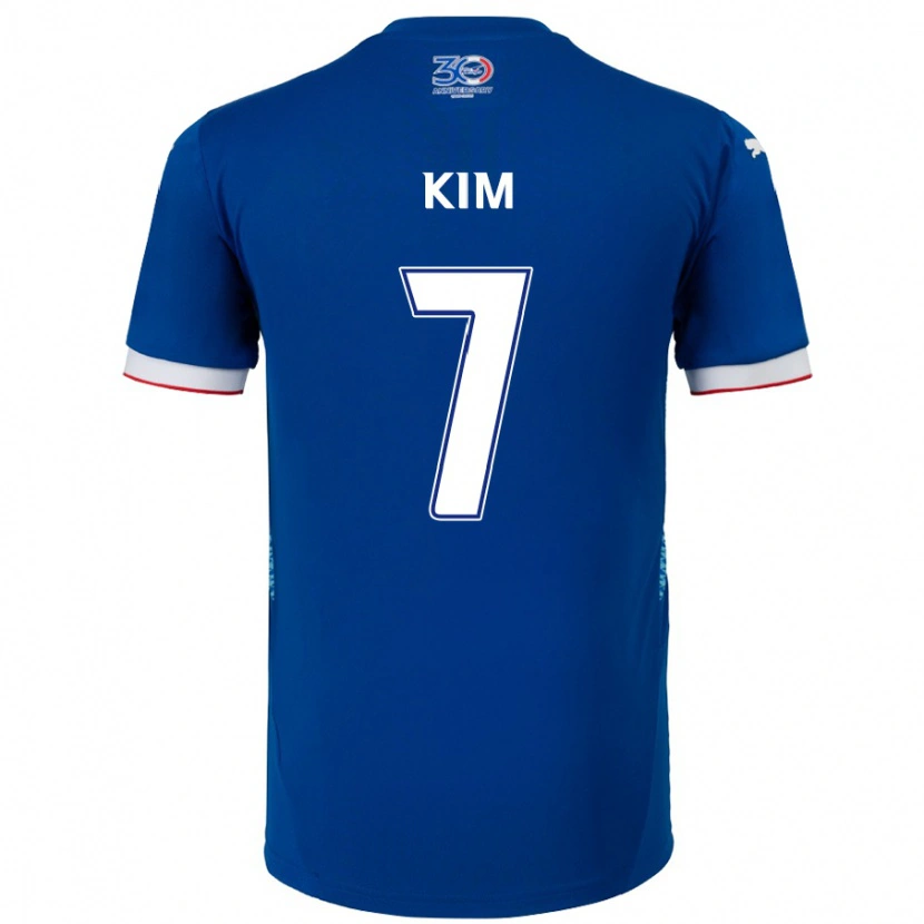 Danxen Women Hyun Kim #7 Royal Blue White Home Jersey 2025/26 T-Shirt