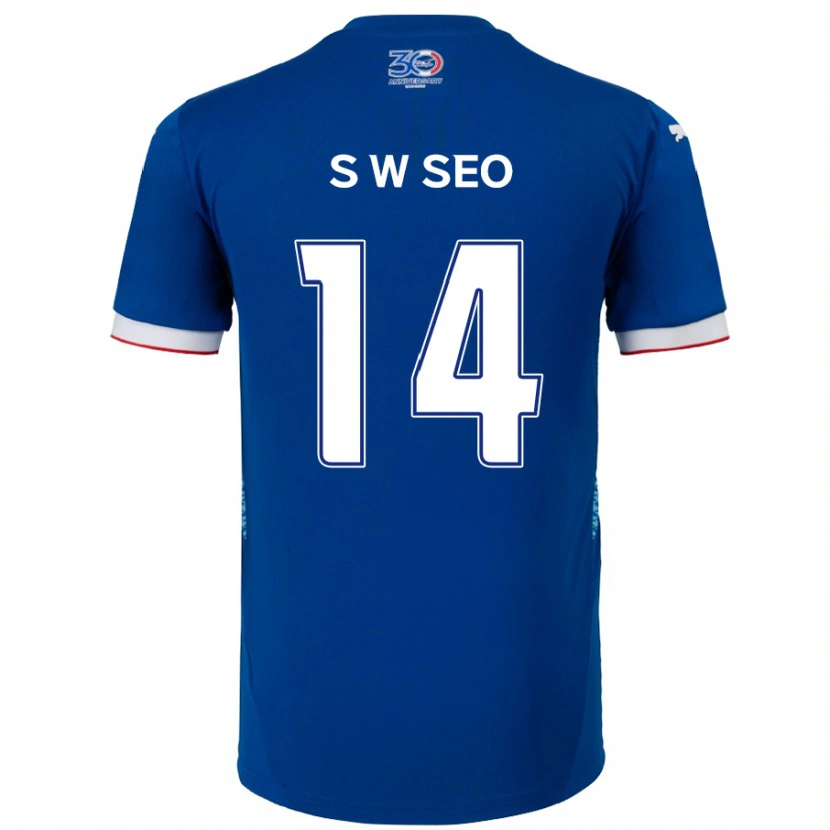 Danxen Women Woo-Seong Seo #14 Royal Blue White Home Jersey 2025/26 T-Shirt
