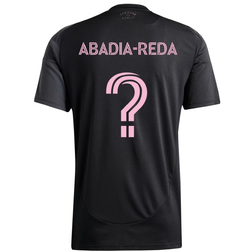 Danxen Women Ezequiel Abadia-Reda #0 Black Pink Away Jersey 2025/26 T-Shirt
