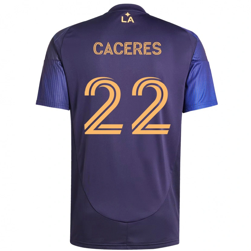Danxen Women Martín Cáceres #22 Purple Blue Away Jersey 2025/26 T-Shirt