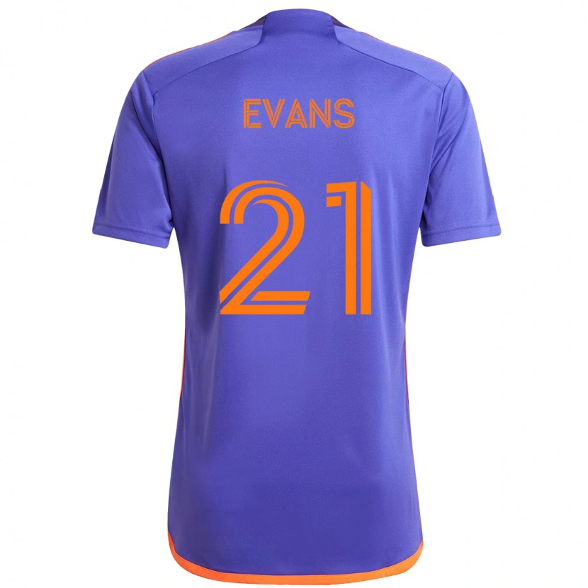 Danxen Women Jacob Evans #21 Purple  Orange Away Jersey 2025/26 T-Shirt