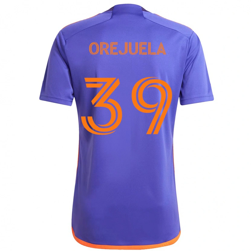 Danxen Women Jesus Orejuela #39 Purple  Orange Away Jersey 2025/26 T-Shirt