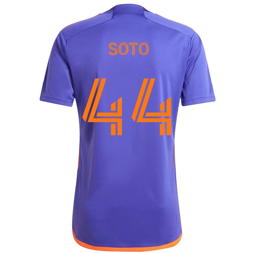 Danxen Women Ezekiel Soto #44 Purple  Orange Away Jersey 2025/26 T-Shirt