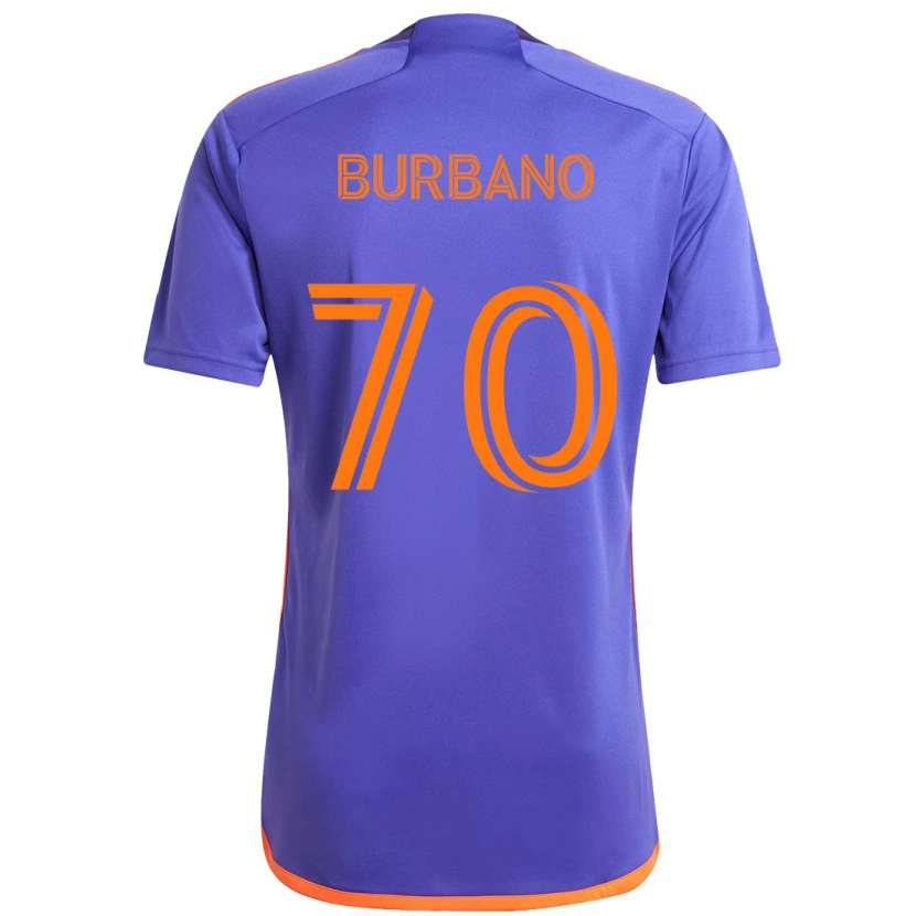Danxen Women Jordy Burbano #70 Purple  Orange Away Jersey 2025/26 T-Shirt