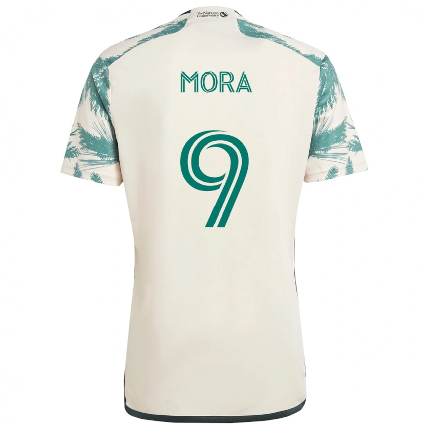 Danxen Women Felipe Mora #9 Beige Green Away Jersey 2025/26 T-Shirt