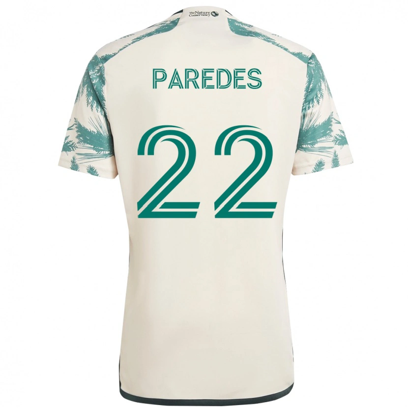Danxen Women Cristhian Paredes #22 Beige Green Away Jersey 2025/26 T-Shirt