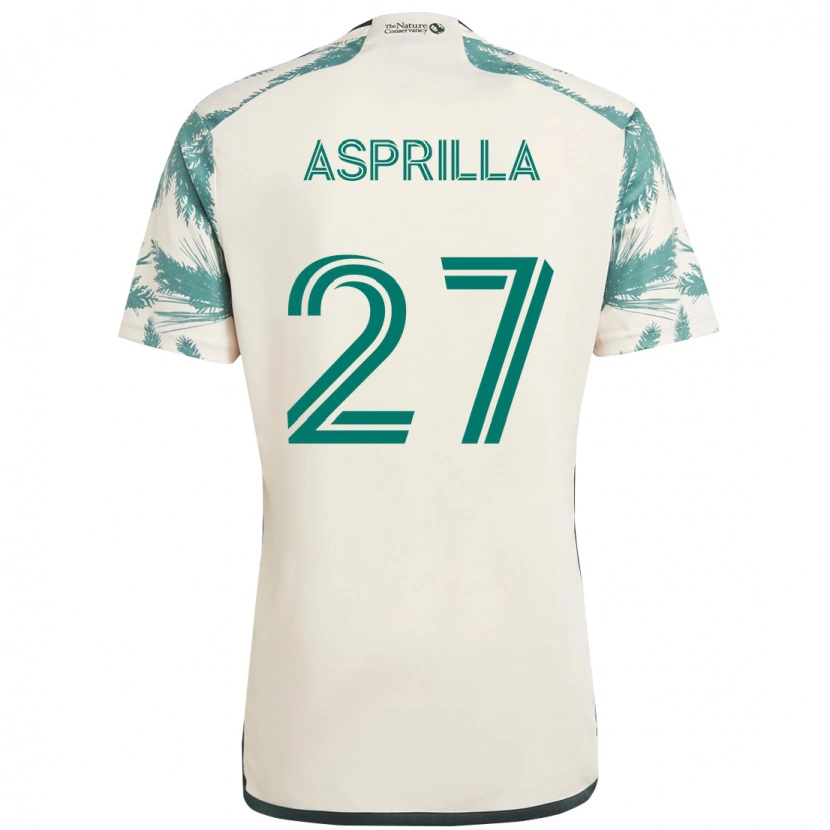 Danxen Women Dairon Asprilla #27 Beige Green Away Jersey 2025/26 T-Shirt