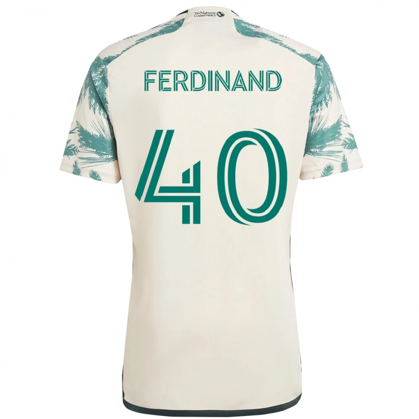 Danxen Women Keesean Ferdinand #40 Beige Green Away Jersey 2025/26 T-Shirt