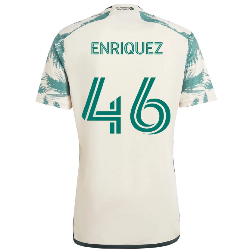 Danxen Women Adolfo Enriquez #46 Beige Green Away Jersey 2025/26 T-Shirt