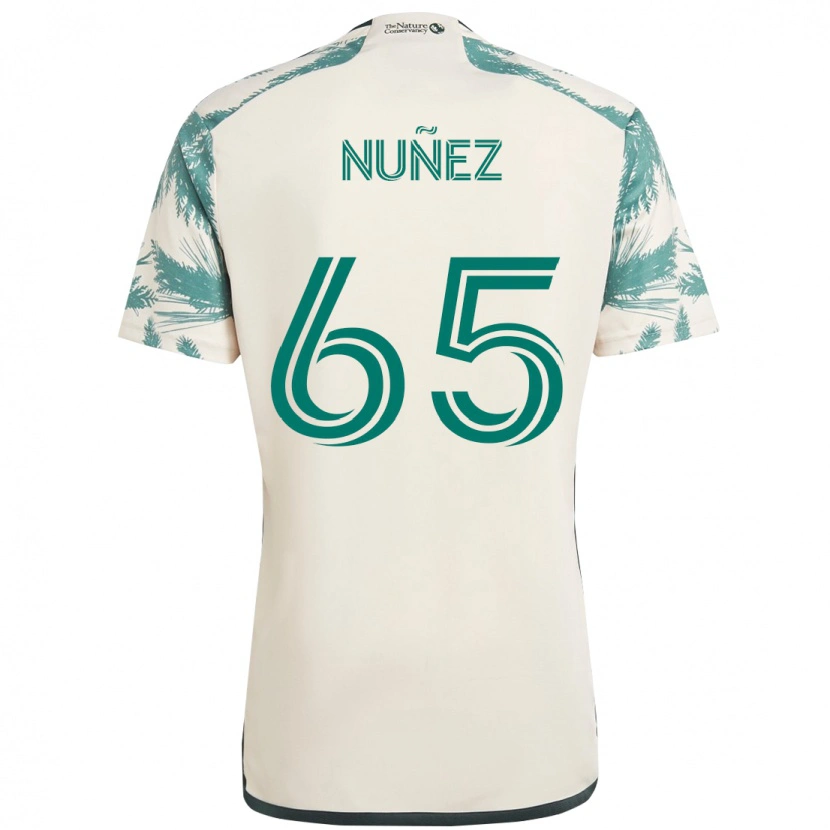 Danxen Women Daniel Núñez #65 Beige Green Away Jersey 2025/26 T-Shirt