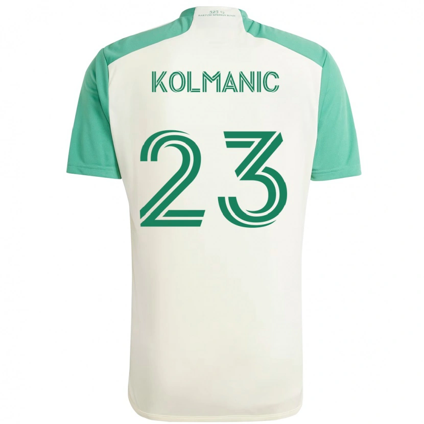 Danxen Women Žan Kolmanič #23 White Green Away Jersey 2025/26 T-Shirt
