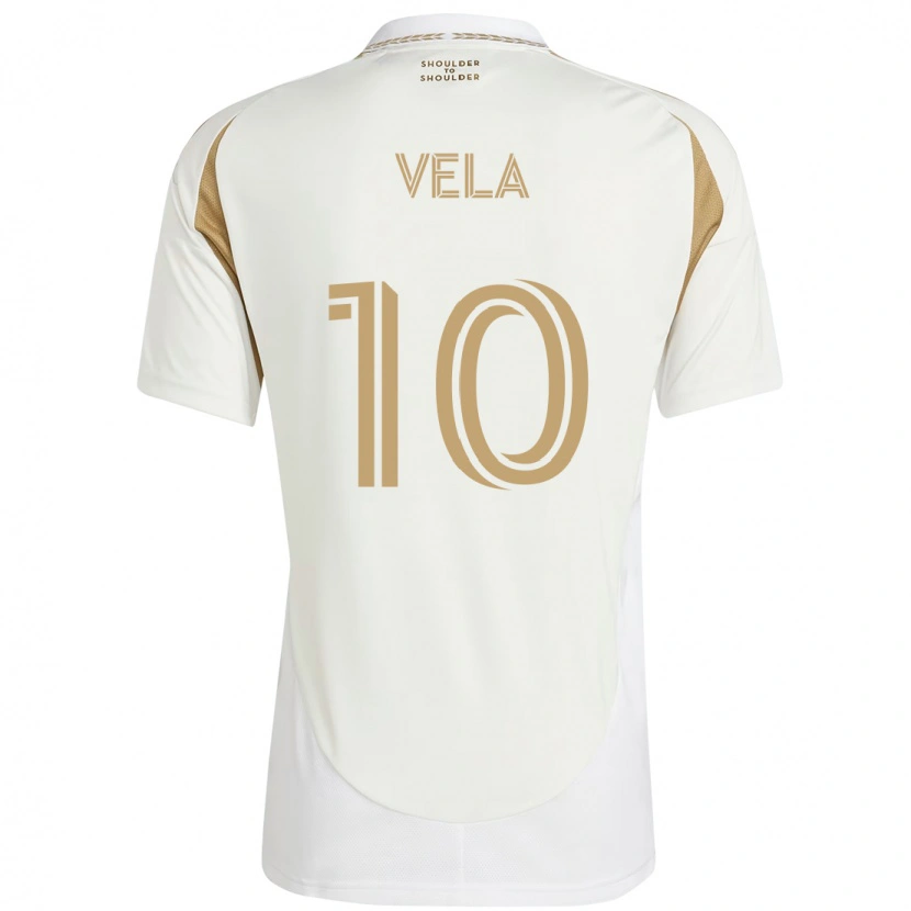 Danxen Women Carlos Vela #10 White Brown Away Jersey 2025/26 T-Shirt