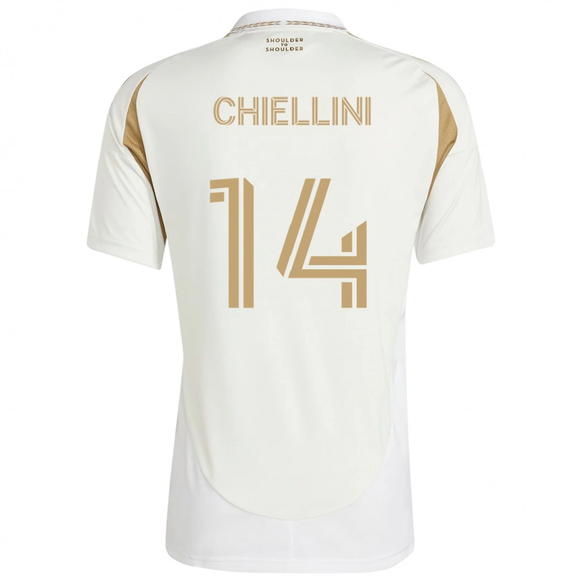 Danxen Women Giorgio Chiellini #14 White Brown Away Jersey 2025/26 T-Shirt