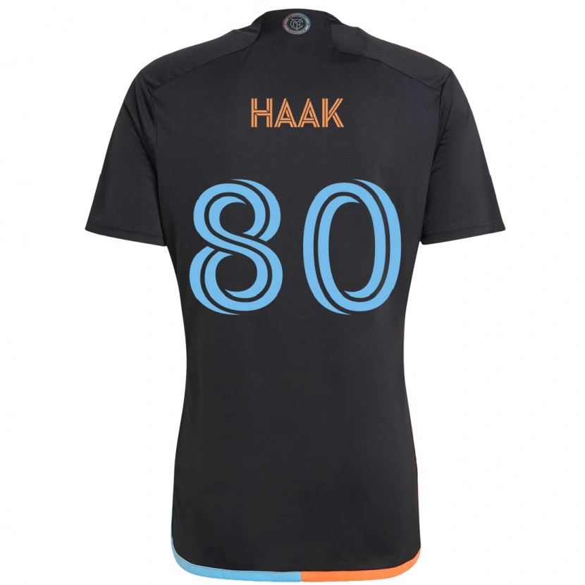 Danxen Women Justin Haak #80 Black Blue Orange Away Jersey 2025/26 T-Shirt