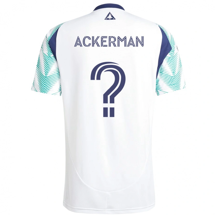 Danxen Women Eli Ackerman #0 White Blue Away Jersey 2025/26 T-Shirt