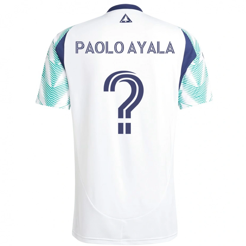Danxen Women Paolo Ayala #0 White Blue Away Jersey 2025/26 T-Shirt