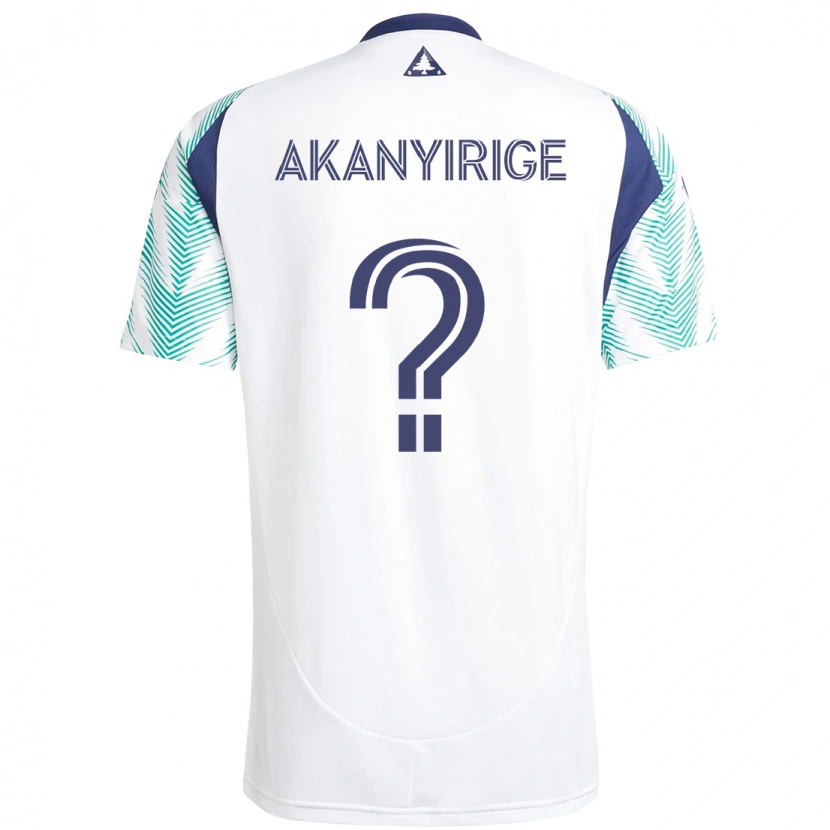 Danxen Women Jacob Akanyirige #0 White Blue Away Jersey 2025/26 T-Shirt
