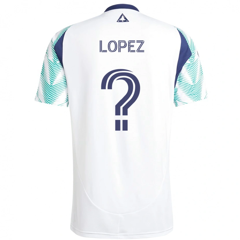 Danxen Women Darwin Lopez #0 White Blue Away Jersey 2025/26 T-Shirt
