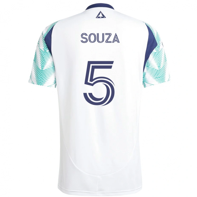 Danxen Women Victor Souza #5 White Blue Away Jersey 2025/26 T-Shirt