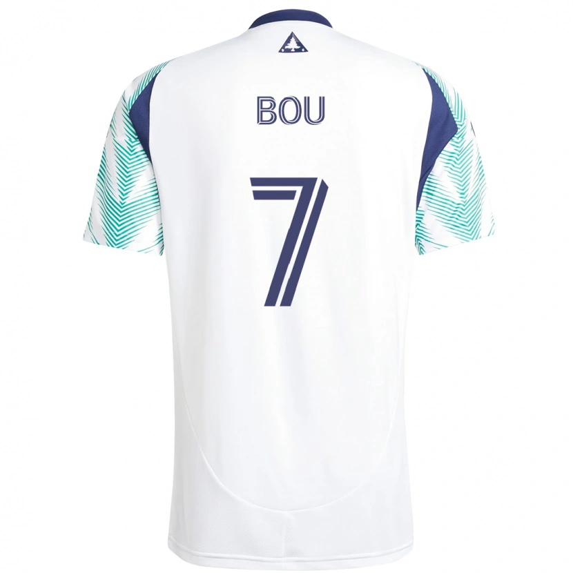 Danxen Women Gustavo Bou #7 White Blue Away Jersey 2025/26 T-Shirt