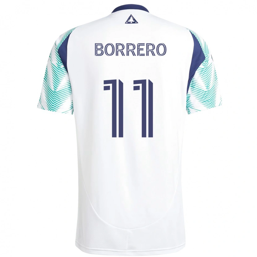 Danxen Women Dylan Borrero #11 White Blue Away Jersey 2025/26 T-Shirt