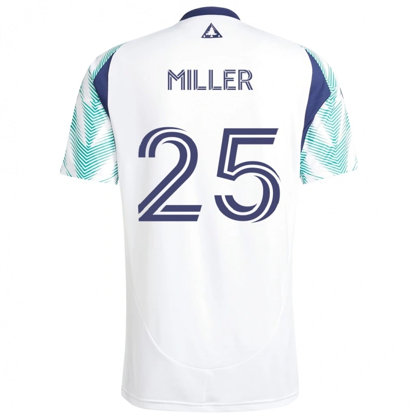 Danxen Women Peyton Miller #25 White Blue Away Jersey 2025/26 T-Shirt