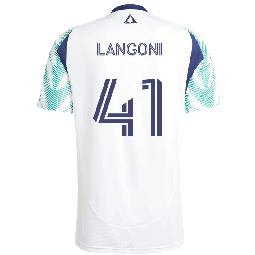 Danxen Women Luca Langoni #41 White Blue Away Jersey 2025/26 T-Shirt