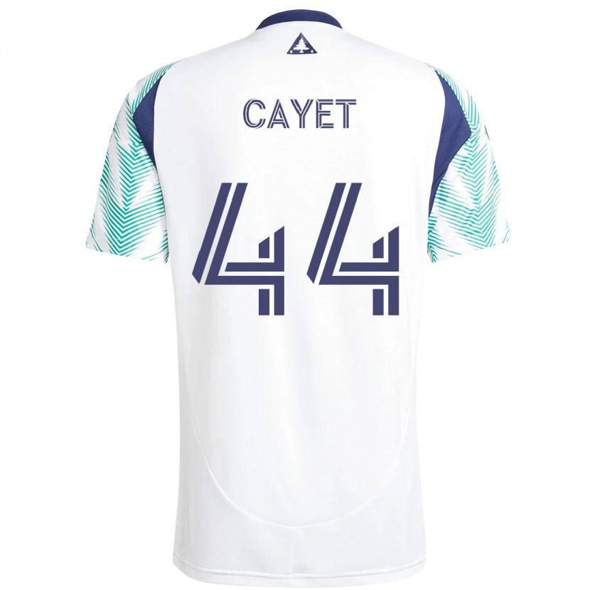 Danxen Women Pierre Cayet #44 White Blue Away Jersey 2025/26 T-Shirt