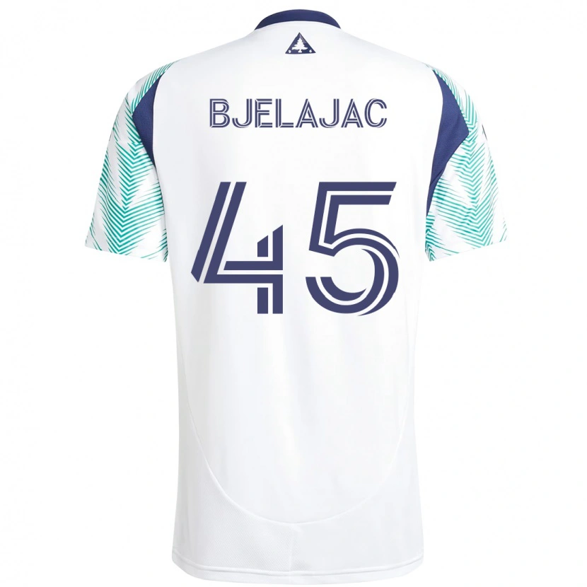 Danxen Women Andrej Bjelajac #45 White Blue Away Jersey 2025/26 T-Shirt
