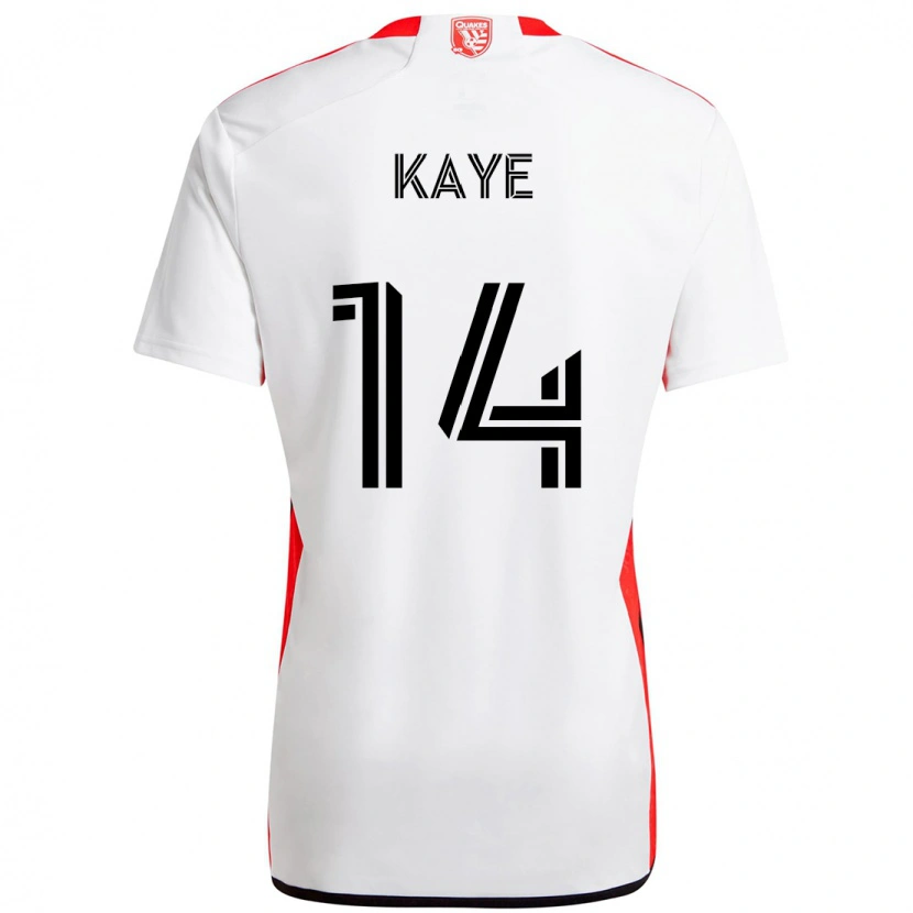 Danxen Women Mark-Anthony Kaye #14 White Red Away Jersey 2025/26 T-Shirt